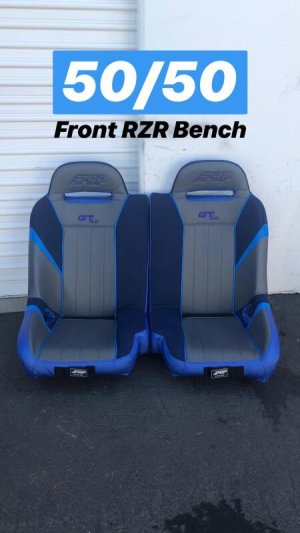 Polaris RZR XP Turbo S Front Suspension Bench Seat - PRP Seats - GT/S.E. 50/50 - `18-`21